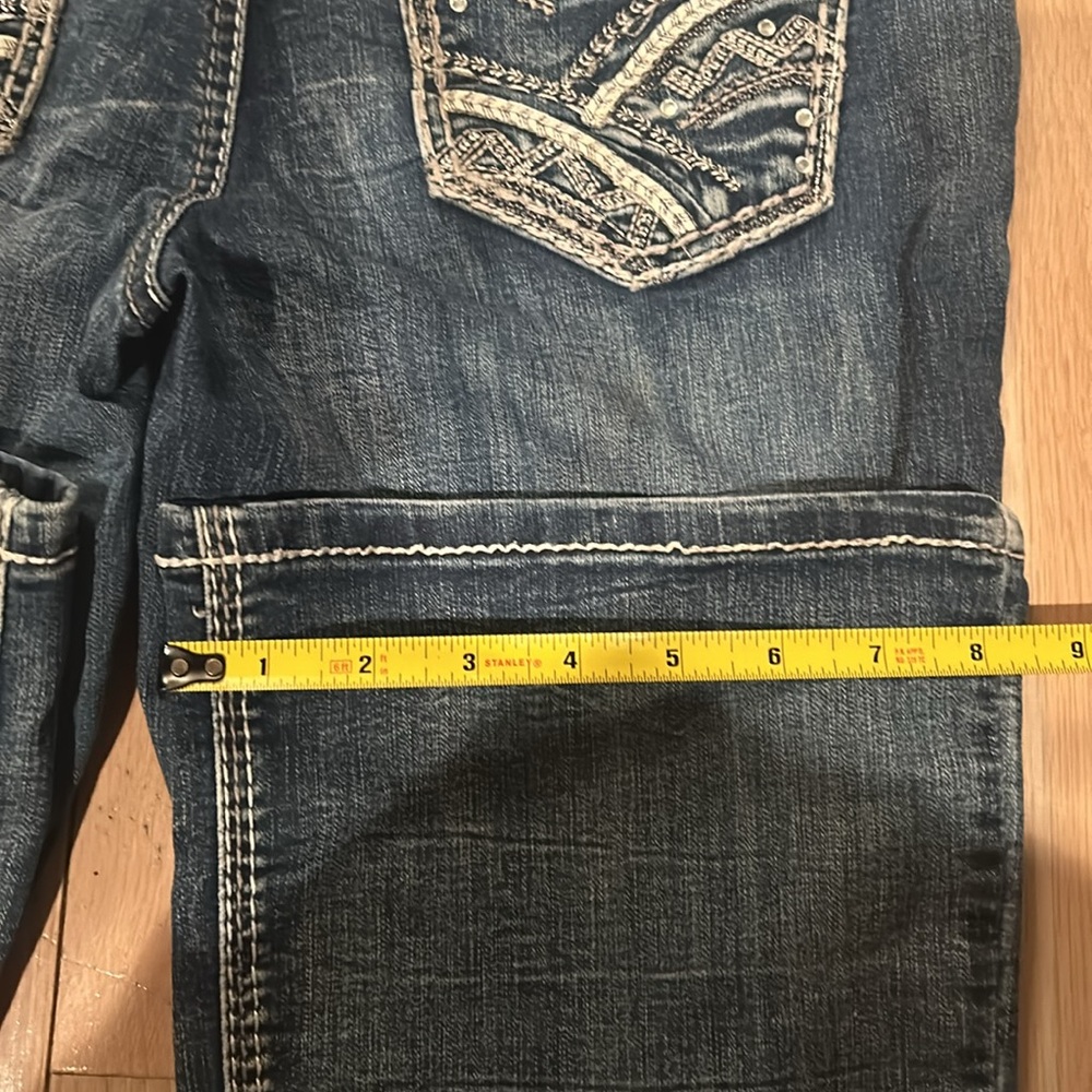 Rhythm In Blues Women’s 2000s Style Denim Boot Cut Mid-Rise Jeans Sz 6 - Picture 7 of 15